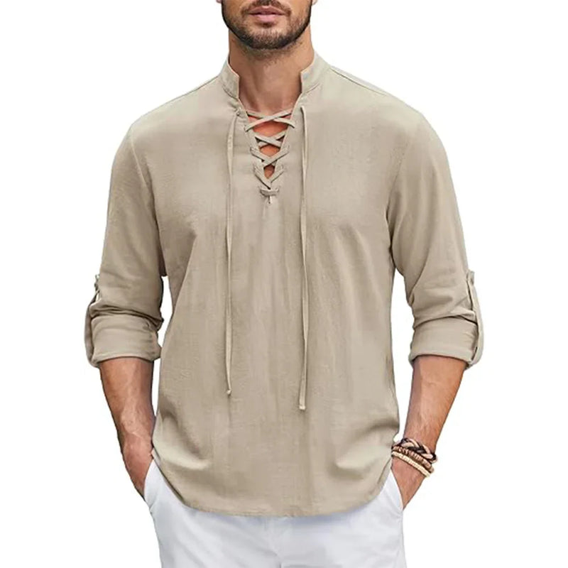 Camisa de Linho Masculina Lagunas