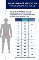 '-Calça Reta Masculina em Sarja - Kit 4 Unidades